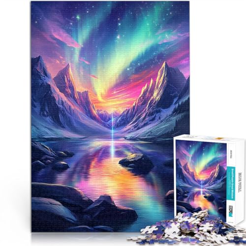 Teenager-Puzzle 1000 Teile Familienspiel für und Weltraum Aurora Borealis Berg denn eignet ganze Familie38x26cm Teenager-Puzzle 1000 Teile Familienspiel für und Weltraum Aurora Borealis Berg denn eignet ganze Familie38x26cm von AITEXI