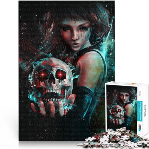 Teenager-Puzzle 1000 Teile Gehirnintelligenz-Herausforderung süchtig machendes Spielzeug Skelettmagier für Heimdekoration75x50cm von AITEXI