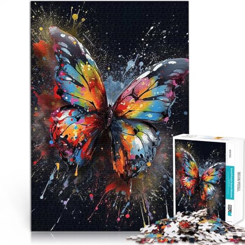 Teenager-Puzzle 1000 Teile Geschenke zum Suchbegriff: Herausfordernde Spiele Schmetterlingsmalerei Geburtstagsgeschenke52x38cm von AITEXI