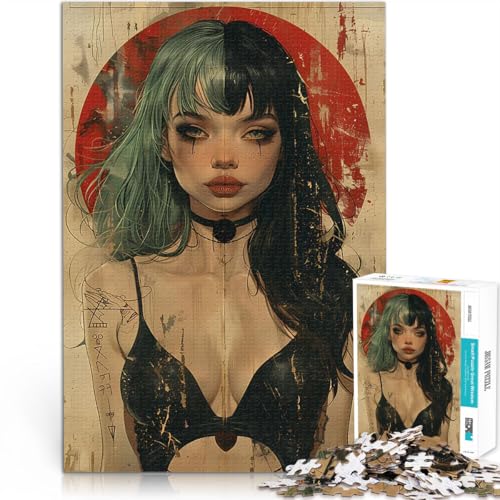 Teenager-Puzzle 1000 Teile Handgeschwindigkeitswettbewerb Vintage asiatische Gothic-Mädchen Geburtstagsgeschenk, Geschenke75x50cm Teenager-Puzzle 1000 Teile Handgeschwindigkeitswettbewerb Vintage asiatische Gothic-Mädchen Geburtstagsgeschenk, Geschenke75x50cm von AITEXI