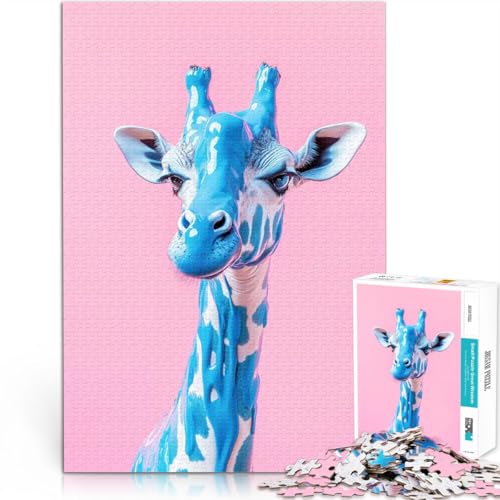 Teenager-Puzzle 1000 Teile Stressabbau – Staycation – Zeit totschlagen Blaues Giraffenporträt Die Liebe zwischen Paaren stärken75x50cm Teenager-Puzzle 1000 Teile Stressabbau – Staycation – Zeit totschlagen Blaues Giraffenporträt Die Liebe zwischen Paaren stärken75x50cm von AITEXI