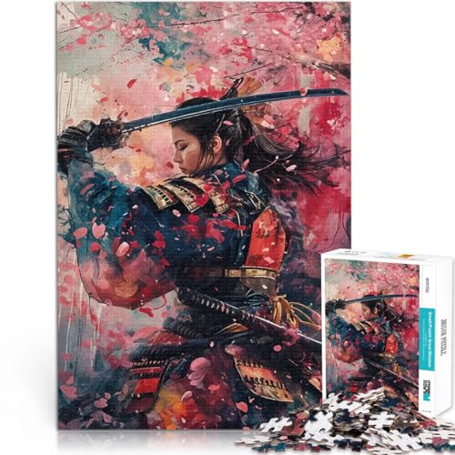 Teenager-Puzzle 1000 Teile Trainieren Sie Ihr Gehirn und Ihre Hände Geisha Samurai Japanisch Geburtstagsgeschenk, Geschenke, Wandkunst52x38cm von AITEXI