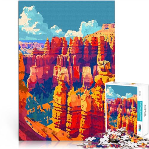 Teenager-Puzzle 1000 Teile für Lernspiel-Herausforderungsspielzeug Bryce Canyon Landschaftskunst Lernspiel für Geburtstag, Weihnachten75x50cm Teenager-Puzzle 1000 Teile für Lernspiel-Herausforderungsspielzeug Bryce Canyon Landschaftskunst Lernspiel für Geburtstag, Weihnachten75x50cm von AITEXI