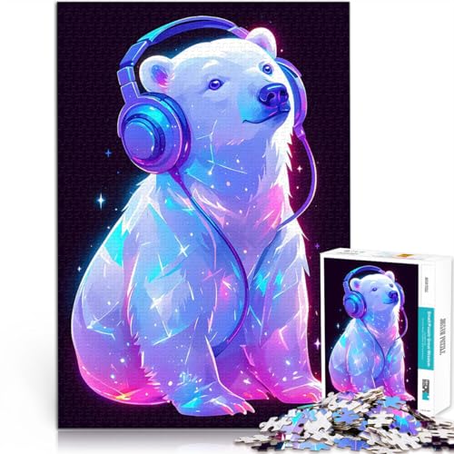 Teenager-Puzzle 1000 Teile für Lernspiel-Herausforderungsspielzeug Coole Eisbär-Kopfhörer Lernspiel für Geburtstag, Weihnachten52x38cm Teenager-Puzzle 1000 Teile für Lernspiel-Herausforderungsspielzeug Coole Eisbär-Kopfhörer Lernspiel für Geburtstag, Weihnachten52x38cm von AITEXI