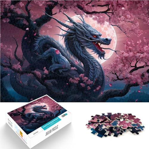 Teenager-Puzzles 1000 Teile Anspruchsvolles Spiel und Familienspaß Kirschblütendrache Verbessern Sie das Gedächtnis52x38cm von AITEXI