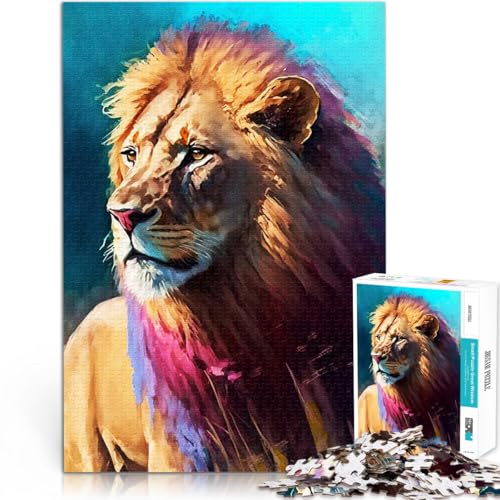 Teenager-Puzzles 1000 Teile Dekomprimierendes intellektuelles Lernspielzeug Löwe malen einzigartiges Herausforderungsspiel52x38cm Teenager-Puzzles 1000 Teile Dekomprimierendes intellektuelles Lernspielzeug Löwe malen einzigartiges Herausforderungsspiel52x38cm von AITEXI