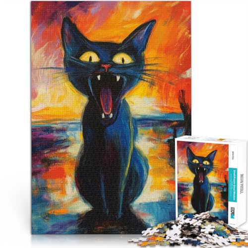 Teenager-Puzzles 1000 Teile Dekomprimierendes intellektuelles Lernspielzeug Schreiendes Katzengemälde Für Paare geeignet70x100cm Teenager-Puzzles 1000 Teile Dekomprimierendes intellektuelles Lernspielzeug Schreiendes Katzengemälde Für Paare geeignet70x100cm von AITEXI