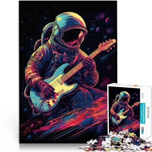 Teenager-Puzzles 1000 Teile Denksportaufgabe für Astronaut spielt Gitarre denn eignet ganze Familie70x100cm von AITEXI