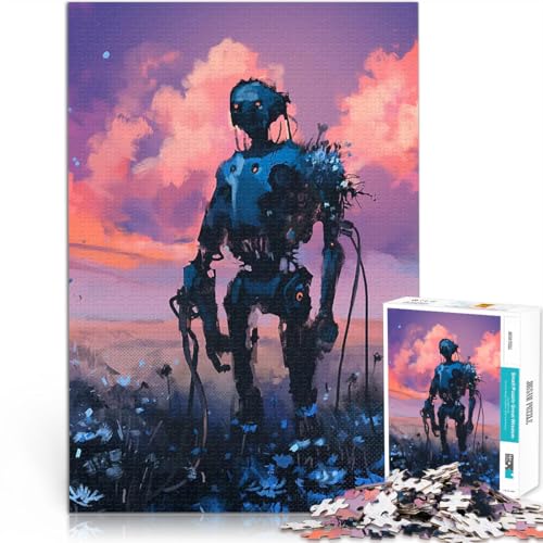 Teenager-Puzzles 1000 Teile Denksportaufgabe für Roboter in einem Blumenfeld 02 denn eignet ganze Familie70x100cm Teenager-Puzzles 1000 Teile Denksportaufgabe für Roboter in einem Blumenfeld 02 denn eignet ganze Familie70x100cm von AITEXI