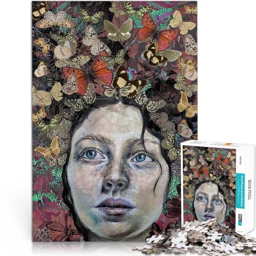 Teenager-Puzzles 1000 Teile Geschenke zum Suchbegriff: Herausfordernde Spiele Schmetterlingskönigin EIN Kunstwerk52x38cm von AITEXI