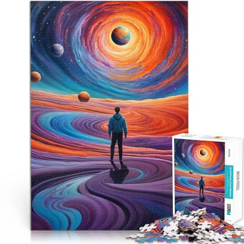 Teenager-Puzzles 1000 Teile Hands-on-Spiel Surreale kosmische Reise durch einen vibrierenden Wirbel für Heimdekoration38x26cm Teenager-Puzzles 1000 Teile Hands-on-Spiel Surreale kosmische Reise durch einen vibrierenden Wirbel für Heimdekoration38x26cm von AITEXI