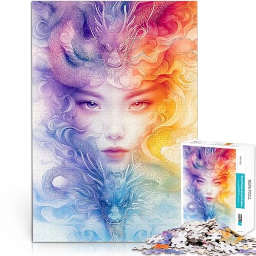 Teenager-Puzzles 1000 Teile Helfen Sie dem Gehirn, süchtig machende Spielzeuge zu trainieren, um Geduld zu entwickeln Drachen und Frauen EIN Kunstwerk38x26cm Teenager-Puzzles 1000 Teile Helfen Sie dem Gehirn, süchtig machende Spielzeuge zu trainieren, um Geduld zu entwickeln Drachen und Frauen EIN Kunstwerk38x26cm von AITEXI