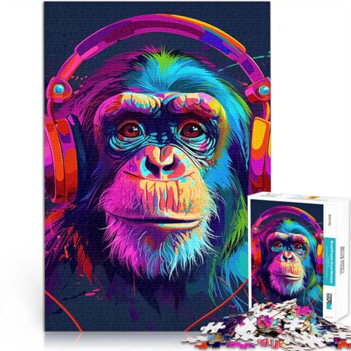 Teenager-Puzzles 1000 Teile Intellektuelles Spiel Monkey Kopfhörer DJ Musik eignet ganze Familie75x50cm Teenager-Puzzles 1000 Teile Intellektuelles Spiel Monkey Kopfhörer DJ Musik eignet ganze Familie75x50cm von AITEXI