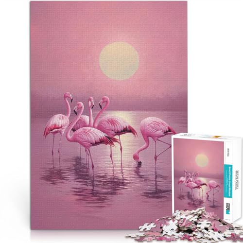 Teenager-Puzzles 1000 Teile Lernspiel-Herausforderungsspielzeug Rosa Flamingos Sonnenuntergang Lernspiel für Geburtstag, Weihnachten70x100cm Teenager-Puzzles 1000 Teile Lernspiel-Herausforderungsspielzeug Rosa Flamingos Sonnenuntergang Lernspiel für Geburtstag, Weihnachten70x100cm von AITEXI