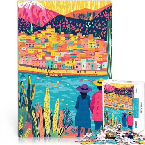 Teenager-Puzzles 1000 Teile Quizspiel Bunte Peru Dorf minimalistische Kunst eignet ganze Familie38x26cm Teenager-Puzzles 1000 Teile Quizspiel Bunte Peru Dorf minimalistische Kunst eignet ganze Familie38x26cm von AITEXI