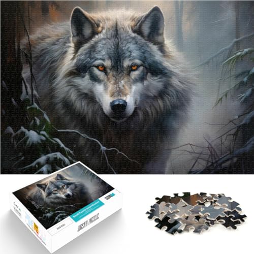 Teenager-Puzzles 1000 Teile Quizspiel Wolf-Kunstwerk – EIN Porträt des Alpha denn eignet ganze Familie38x26cm Teenager-Puzzles 1000 Teile Quizspiel Wolf-Kunstwerk – EIN Porträt des Alpha denn eignet ganze Familie38x26cm von AITEXI