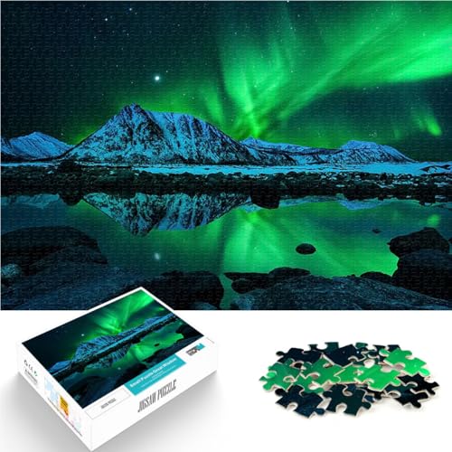 Teenager-Puzzles 1000 Teile Spielspielzeug Aurora Borealis-Berge Die Liebe zwischen Paaren stärken75x50cm von AITEXI