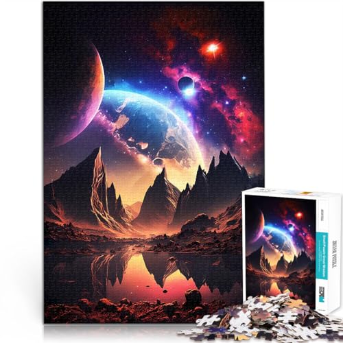 Teenager-Puzzles 1000 Teile Spielzeug Lernspiele Stressabbau Kosmos-Oasenlandschaft Geburtstagsgeschenk, Geschenke75x50cm von AITEXI
