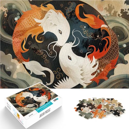 Teenager-Puzzles 1000 Teile Stressabbau – Staycation – Zeit totschlagen Yin und Yang Koi-Fische Tolle Geschenke und Spielzeuge38x26cm Teenager-Puzzles 1000 Teile Stressabbau – Staycation – Zeit totschlagen Yin und Yang Koi-Fische Tolle Geschenke und Spielzeuge38x26cm von AITEXI
