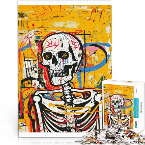 Teenager-Puzzles 1000 Teile für Lernspiel-Herausforderungsspielzeug Totenkopf-Graffiti-Kunst Lernspiel für Geburtstag, Weihnachten38x26cm von AITEXI