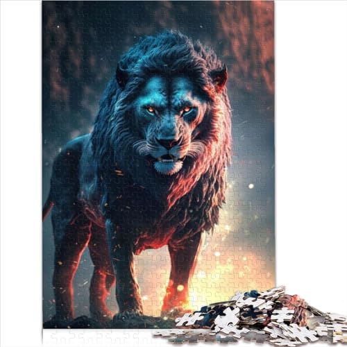 Tolles Löwen-Puzzle, 1000 Teile, für Erwachsene, Geschenke, hochwertiges 100% recyceltes Brett, geeignet für Erwachsene und Jugendliche ab 12 Jahren, Denkspiel, 1000 Teile (26 x 38 cm) von AITEXI