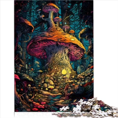 Toys Puzzle Mushroom Forest Kingdom 1000 Pieces for Adults Difficult Jigsaw Puzzles Wooden Jigsaw for Adults Kids 14+ Best Gift for Adults and Kids 1000pcs（50x75cm） von AITEXI