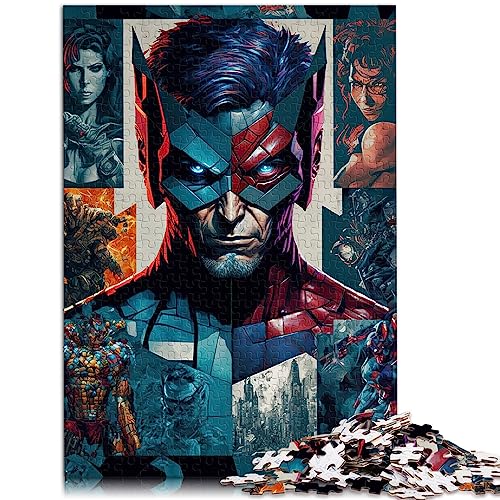 Vintage-Superhelden-Poster, 1000 Teile Puzzle für Erwachsene, Holzpuzzle, Heimkunst, Dekoration, 19,7 x 29,5 Zoll Vintage-Superhelden-Poster, 1000 Teile Puzzle für Erwachsene, Holzpuzzle, Heimkunst, Dekoration, 19,7 x 29,5 Zoll von AITEXI