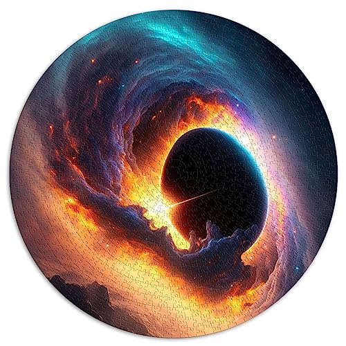 Weltraum-Schwarzes-Loch-Milchstraße-Puzzle für Erwachsene, 1000 Teile, kreisförmiges Puzzle, Papppuzzle, 67,5 x 67,5 cm Weltraum-Schwarzes-Loch-Milchstraße-Puzzle für Erwachsene, 1000 Teile, kreisförmiges Puzzle, Papppuzzle, 67,5 x 67,5 cm von AITEXI