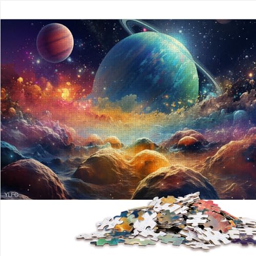 buntes Universum Puzzle | Puzzles Puzzles 1000 Teile Holzpuzzle Geeignet für Erwachsene und Kinder ab 12 Jahren Anspruchsvolle Puzzles für Erwachsene 1000 Teile (50 x 75 cm) von AITEXI