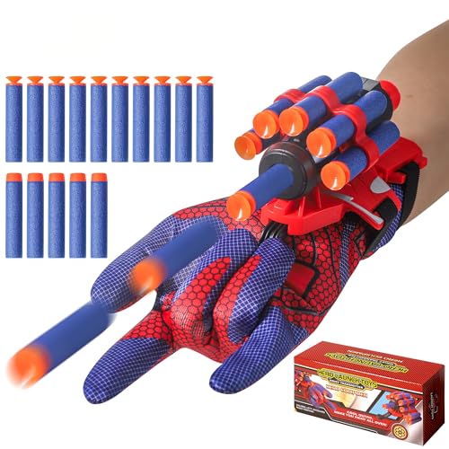 AIUAZA Schießspielzeug, Rollenspielwerfer für Kinder mit Handschuhen, Handgelenkfeuerspielzeug, Anziehspielzeug für Kinder für 6+Jahre AIUAZA Schießspielzeug, Rollenspielwerfer für Kinder mit Handschuhen, Handgelenkfeuerspielzeug, Anziehspielzeug für Kinder für 6+Jahre von AIUAZA