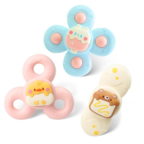 Saugnapf Spielzeug Baby 3 Stück Saugnapf Spinner saugnapf Spielzeug Kinder BPA-frei 3 Monate Baby Spinner mit Saugnapf Tischspielzeug Badewannenspielzeug zum Reisen Baden und Füttern Saugnapf Spielzeug Baby 3 Stück Saugnapf Spinner saugnapf Spielzeug Kinder BPA-frei 3 Monate Baby Spinner mit Saugnapf Tischspielzeug Badewannenspielzeug zum Reisen Baden und Füttern von AIUNBEST