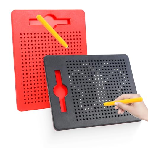 AIVORO Magnetische Zeichenbretter, 2 Stück Kinder Kleines Magnetisches Stahlkugel Zeichenbrett mit Stift, für Kinder Ab 3 Jahre AIVORO Magnetische Zeichenbretter, 2 Stück Kinder Kleines Magnetisches Stahlkugel Zeichenbrett mit Stift, für Kinder Ab 3 Jahre von AIVORO