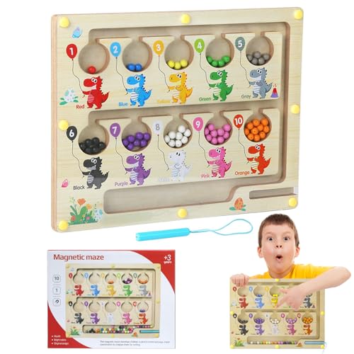 AIVORO Magnetspiel Labyrinth Spielzeug, Spielzeug ab 2-6 Jahre, Zahlen Farben Lernen Sortierspiel Montessori Spielzeug, Farben Lernspielzeug Geschenk Mädchen Junge 3 4 5 6 7 Jahre von AIVORO