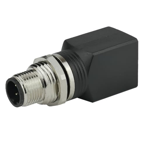 AIXONTEC IP 67 M12 Rundsteckverbinder zu RJ45 Frontplattenmontage (M12 D Code Male - RJ45 180°, 1) von AIXONTEC