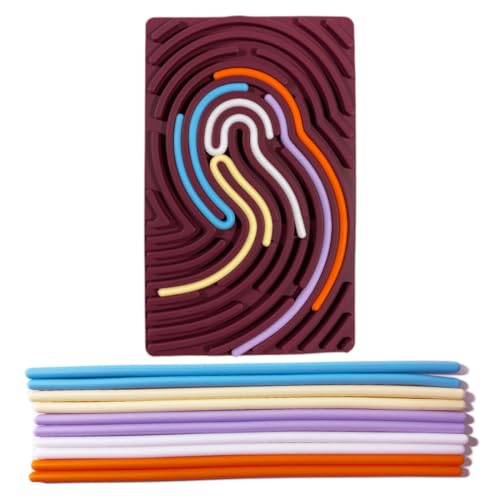 Sensorik Spielzeug Silikon Activity Board, mit 10 Silikonstreifen Silent Sensory Board Doppelseitiges Aktivitätsbrett Sensorik Spielzeug für Stress Angst Autismus, für Junge und Mädchen ab 3 Jahre Sensorik Spielzeug Silikon Activity Board, mit 10 Silikonstreifen Silent Sensory Board Doppelseitiges Aktivitätsbrett Sensorik Spielzeug für Stress Angst Autismus, für Junge und Mädchen ab 3 Jahre von AIXYEA
