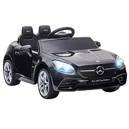 AIYAPLAY 12 V Kinder Elektroauto, Kinderfahrzeug mit 2,4G Ferbedienung, Elektrofahrzeug mit LED-Scheinwerfern, Sicherheitsgurt, Hupe, Musik, Mercedes SLC 300 Kinderauto für Kinder ab 3 Jahren, Schwarz AIYAPLAY 12 V Kinder Elektroauto, Kinderfahrzeug mit 2,4G Ferbedienung, Elektrofahrzeug mit LED-Scheinwerfern, Sicherheitsgurt, Hupe, Musik, Mercedes SLC 300 Kinderauto für Kinder ab 3 Jahren, Schwarz von AIYAPLAY