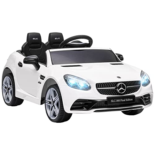 AIYAPLAY 12 V Kinder Elektroauto, Kinderfahrzeug mit 2,4G Ferbedienung, Elektrofahrzeug mit LED-Scheinwerfern, Sicherheitsgurt, Hupe, Musik, Mercedes SLC 300 Kinderauto für Kinder ab 3 Jahren, Weiß AIYAPLAY 12 V Kinder Elektroauto, Kinderfahrzeug mit 2,4G Ferbedienung, Elektrofahrzeug mit LED-Scheinwerfern, Sicherheitsgurt, Hupe, Musik, Mercedes SLC 300 Kinderauto für Kinder ab 3 Jahren, Weiß von AIYAPLAY