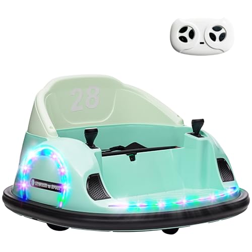 AIYAPLAY 12V Kinder Autoscooter mit 2,4 G Fernbedienung, 2 km/h Kinder Elektroauto mit 360°-Drehung, Elektro Bumper mit Musik und Lichtern, für 1,5-5 Jahre, Grün AIYAPLAY 12V Kinder Autoscooter mit 2,4 G Fernbedienung, 2 km/h Kinder Elektroauto mit 360°-Drehung, Elektro Bumper mit Musik und Lichtern, für 1,5-5 Jahre, Grün von AIYAPLAY