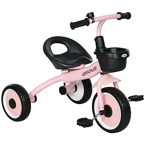 AIYAPLAY Dreirad, Kinderfahrrad mit Verstellbarer Sitz, Laufrad mit Fahrradkorb, Klingel, Kinderrad mit Pedalen, Lauffahrrad für Kinder 2-5 Jahre, Metall, Rosa AIYAPLAY Dreirad, Kinderfahrrad mit Verstellbarer Sitz, Laufrad mit Fahrradkorb, Klingel, Kinderrad mit Pedalen, Lauffahrrad für Kinder 2-5 Jahre, Metall, Rosa von AIYAPLAY