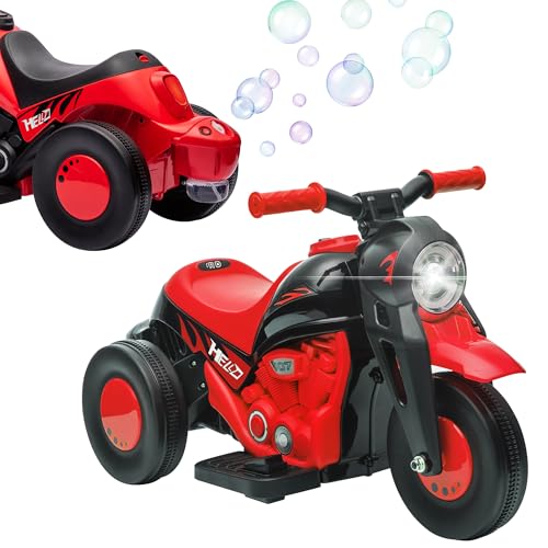 AIYAPLAY Elektrisches Motorrad für Kinder, 3 Räder, 6 V, 3 km/h, Elektroauto für Kinder mit Blasenfunktion, Licht- und Geräuscheffekte, 2 bis 5 Jahre, max. 30 kg, Rot AIYAPLAY Elektrisches Motorrad für Kinder, 3 Räder, 6 V, 3 km/h, Elektroauto für Kinder mit Blasenfunktion, Licht- und Geräuscheffekte, 2 bis 5 Jahre, max. 30 kg, Rot von AIYAPLAY