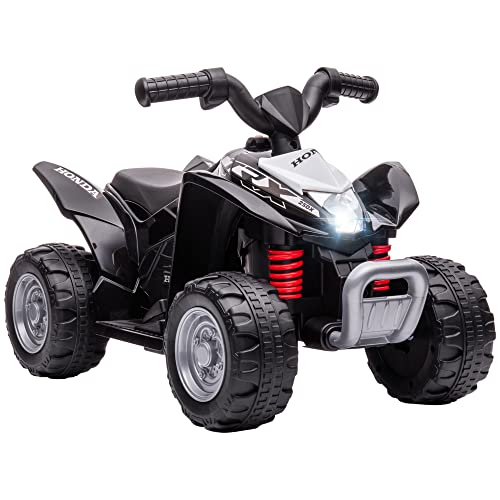 AIYAPLAY Elektro-Quad Miniquad Kinder Elektro ATV Kinderquad mit LED und Hupe Kindermotorrad Kinderfahrzeug Elektroauto für Kinder ab 18 Monaten Metall Schwarz 65,5 x 38,5 x 43,5 cm von AIYAPLAY