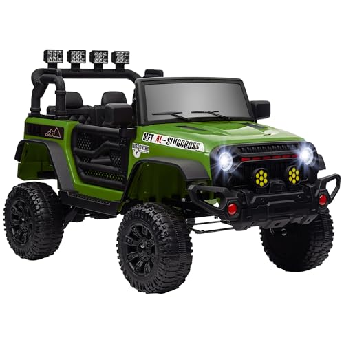AIYAPLAY Elektroauto UTV, Kinder, Buggy 4 x 4, Bluetooth, Fernbedienung 2,4 GHz, 2 Motoren 12 V, 3 Geschwindigkeiten, Musik, Hupe, LED-Lichter, Grün AIYAPLAY Elektroauto UTV, Kinder, Buggy 4 x 4, Bluetooth, Fernbedienung 2,4 GHz, 2 Motoren 12 V, 3 Geschwindigkeiten, Musik, Hupe, LED-Lichter, Grün von AIYAPLAY