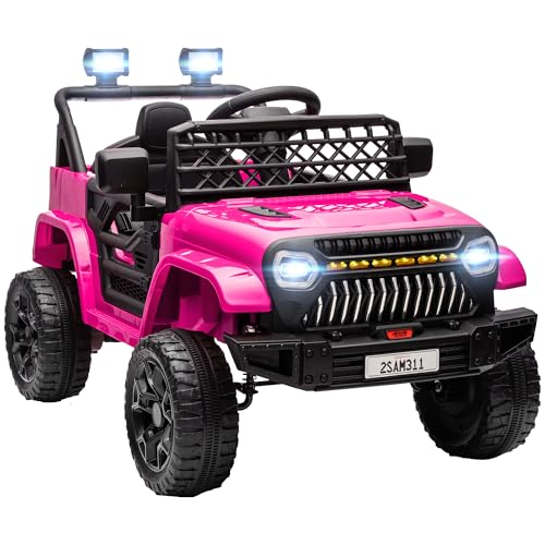 AIYAPLAY Elektroauto für Kinder, 4 x 4 Buggy, mit Fernbedienung, 2,4 GHz, 2 Motoren 12 V, einstellbare Geschwindigkeit, USB-Anschluss, Musik, Hupe, LED-Lichter, Schwarz AIYAPLAY Elektroauto für Kinder, 4 x 4 Buggy, mit Fernbedienung, 2,4 GHz, 2 Motoren 12 V, einstellbare Geschwindigkeit, USB-Anschluss, Musik, Hupe, LED-Lichter, Schwarz von AIYAPLAY