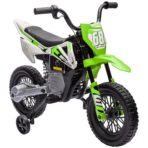 AIYAPLAY Kinder Elektro-Motorrad, 12V Kindermotorrad mit Musik, Kinderfahrzeug mit abnehmbar Trainingsrädern, 2,4-5 km/h, für 3-6 Jahre Kinder, max. 30 kg, Grün AIYAPLAY Kinder Elektro-Motorrad, 12V Kindermotorrad mit Musik, Kinderfahrzeug mit abnehmbar Trainingsrädern, 2,4-5 km/h, für 3-6 Jahre Kinder, max. 30 kg, Grün von AIYAPLAY
