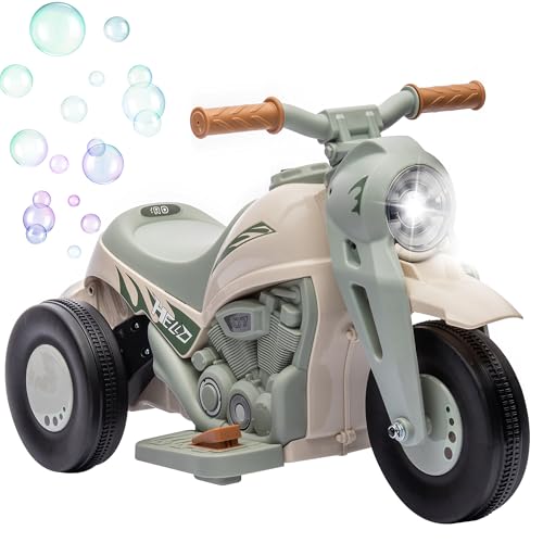 AIYAPLAY Kinder Elektro-Motorrad, 6V Kindermotorrad mit Musik, Blasen, Kinderfahrzeug mit Scheinwerfer, 2,5-3 km/h, für 2-5 Jahre Kinder, max. 30 kg, Cremeweiß AIYAPLAY Kinder Elektro-Motorrad, 6V Kindermotorrad mit Musik, Blasen, Kinderfahrzeug mit Scheinwerfer, 2,5-3 km/h, für 2-5 Jahre Kinder, max. 30 kg, Cremeweiß von AIYAPLAY