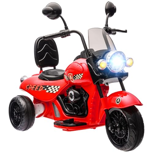 AIYAPLAY Kinder Elektro-Motorrad, 6V Kindermotorrad mit Musik, Kinderfahrzeug mit LED-Scheinwerfer, 3-5 km/h, für 3-6 Jahre Kinder, max. 25 kg, Rot AIYAPLAY Kinder Elektro-Motorrad, 6V Kindermotorrad mit Musik, Kinderfahrzeug mit LED-Scheinwerfer, 3-5 km/h, für 3-6 Jahre Kinder, max. 25 kg, Rot von AIYAPLAY