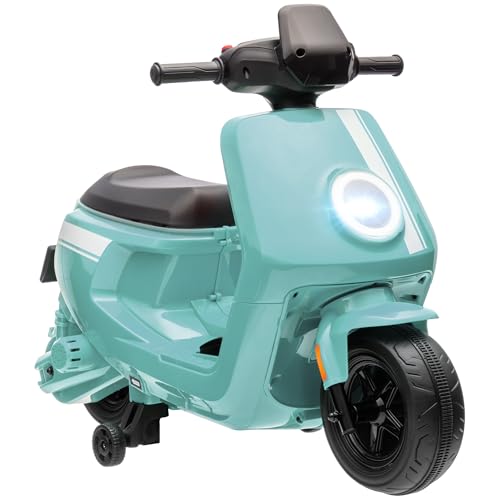 AIYAPLAY Kinder Elektro-Motorrad, 6V Kindermotorrad mit Scheinwerfer, Musik, Vor- und Rückwärtsgang, Trainingsräder, 1,5-3 km/h, Elektromotorrad für 1,5-3 Jahre Kinder, Grün AIYAPLAY Kinder Elektro-Motorrad, 6V Kindermotorrad mit Scheinwerfer, Musik, Vor- und Rückwärtsgang, Trainingsräder, 1,5-3 km/h, Elektromotorrad für 1,5-3 Jahre Kinder, Grün von AIYAPLAY