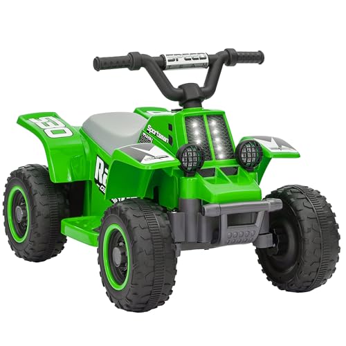 AIYAPLAY Kinder Elektro-Quad Elektro Kinderquad mit Vorwärts-und Rückwärtsfunktion, LED und Hupe Elektroauto für 1,5-3 Jahre Kinder 3 km/h Metall Grün AIYAPLAY Kinder Elektro-Quad Elektro Kinderquad mit Vorwärts-und Rückwärtsfunktion, LED und Hupe Elektroauto für 1,5-3 Jahre Kinder 3 km/h Metall Grün von AIYAPLAY