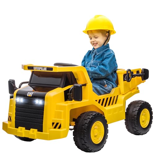 AIYAPLAY Kinder Elektro Traktor 12V Aufsitztraktor mit 2,4 Ghz Fernbedienung, Eimer, Schaufel, Elektroauto mit Musik, Lautsprecher, Scheinwerfer, 3-5 km/h, für 3-6 Jahre Kinder, Gelb AIYAPLAY Kinder Elektro Traktor 12V Aufsitztraktor mit 2,4 Ghz Fernbedienung, Eimer, Schaufel, Elektroauto mit Musik, Lautsprecher, Scheinwerfer, 3-5 km/h, für 3-6 Jahre Kinder, Gelb von AIYAPLAY
