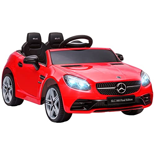 AIYAPLAY 12 V Kinder Elektroauto, Kinderfahrzeug mit 2,4G Ferbedienung, Elektrofahrzeug mit LED-Scheinwerfern, Sicherheitsgurt, Hupe, Musik, Mercedes SLC 300 Kinderauto für Kinder ab 3 Jahren, Rot AIYAPLAY 12 V Kinder Elektroauto, Kinderfahrzeug mit 2,4G Ferbedienung, Elektrofahrzeug mit LED-Scheinwerfern, Sicherheitsgurt, Hupe, Musik, Mercedes SLC 300 Kinderauto für Kinder ab 3 Jahren, Rot von AIYAPLAY
